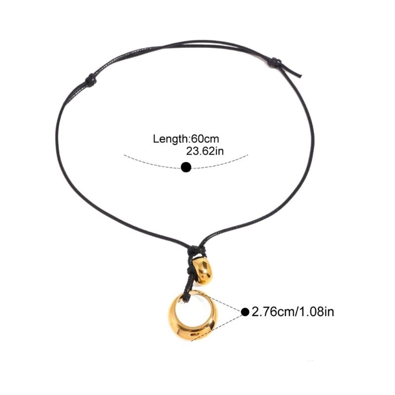 High Quality Alloy Circle Necklace Beautiful Hollow Circle Necklace Unique Neck Chain Enhancing Everyday Elegances