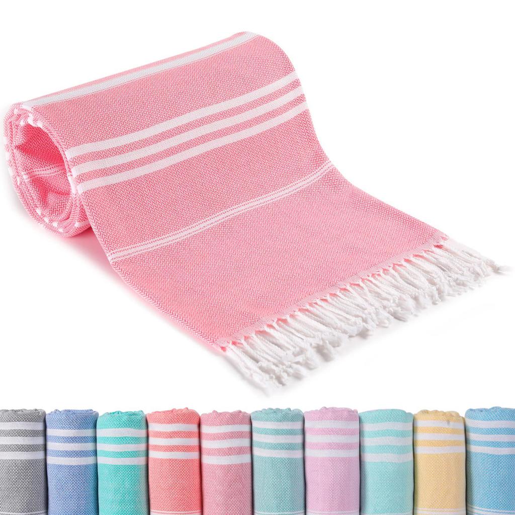Extra-Large Sand-Free Turkish Beach Towel for Travel, Pool, and Bath