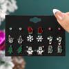 Pair/set of hot-selling Christmas cartoons, cute personalized Christmas tree, snowman alloy material stud earrings set
