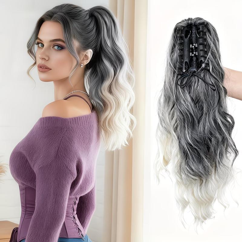 Heat-Resistant High Temperature Synthetic Ponytail Wig for Women Curly Stylish and Elegant with Easy To Wear Claw Clip Perfect for Halloween