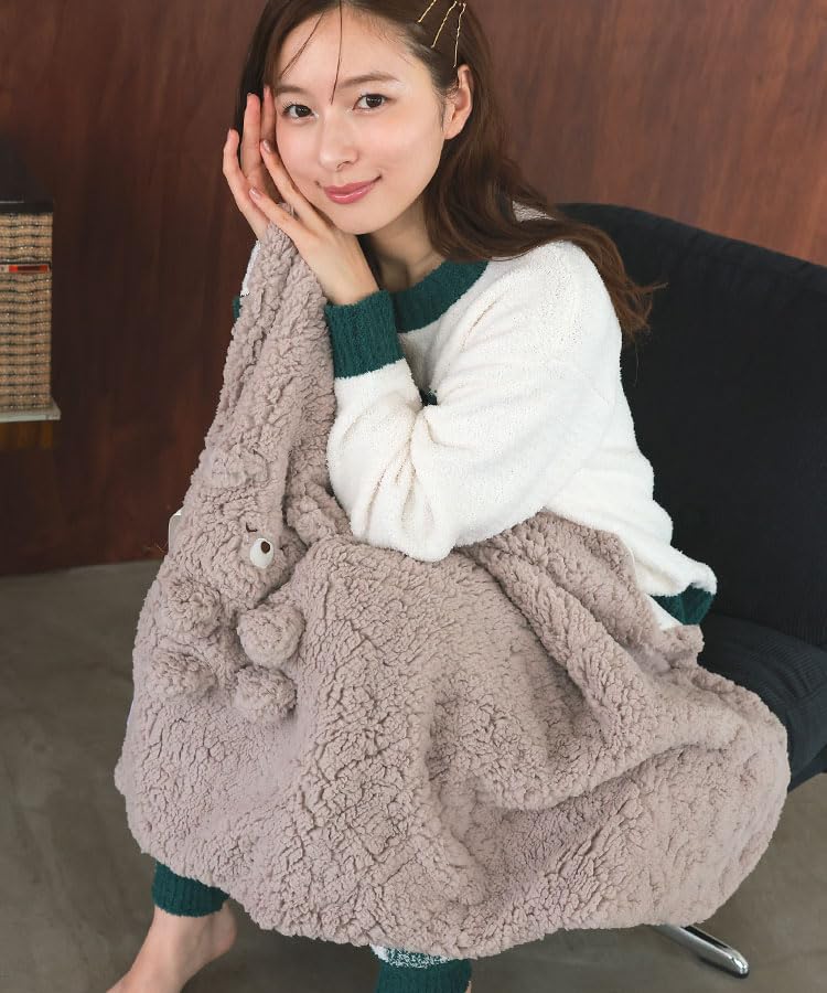 DONOBAN Damen Decke, Kniedecke, Schulterdecke, Flauschig, Charakter Plüschtier mit Ohren, Warm und Warm, Flauschige Tierdecke | KOSTENLOSER Bär