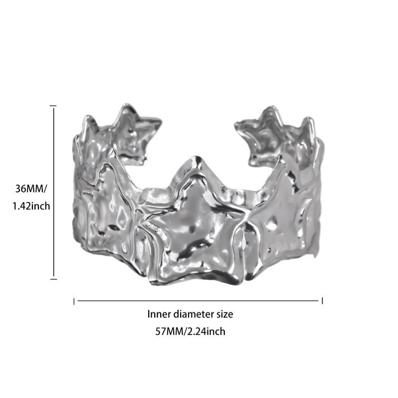 Folded Smooth Open Bracelet Fashion Light Luxury Temperament Bracelet Niche Versatile High-end Sense Jewelry Women