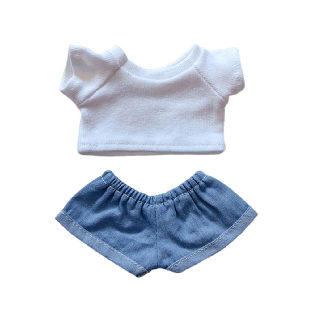 Handmade For Labubu T-shirt Set For 17CM Labubu Clothing Set Mini Doll Clothes  Joint Doll