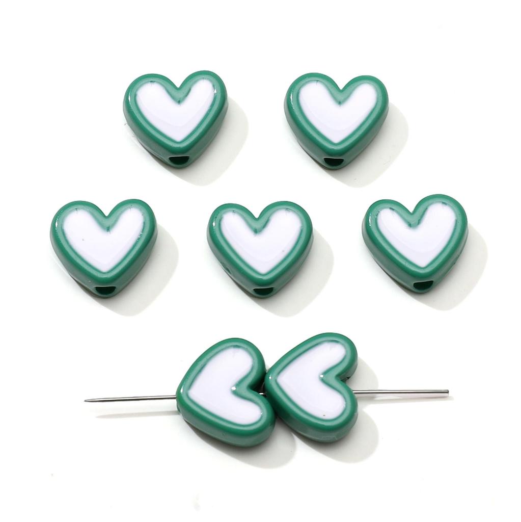 5/20Pcs Love Acrylic Beads Drip Oil Macron Series Beads For DIY Handmade Bracelets Necklaces Jewelry Making