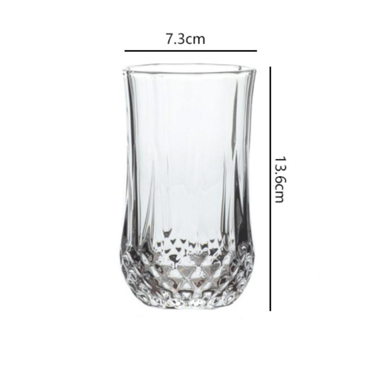 215ml/250ml/310ml/360ml Whiskey Glass Creative Diamond Relief Wine Glass Party Bar Drinking Tools Cocktail Glass Water Bottle
