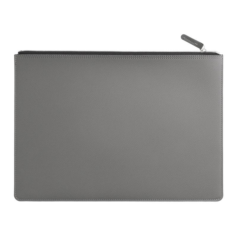 A4 Waterproof Leather Briefcase & Document Folder with PU Zipper