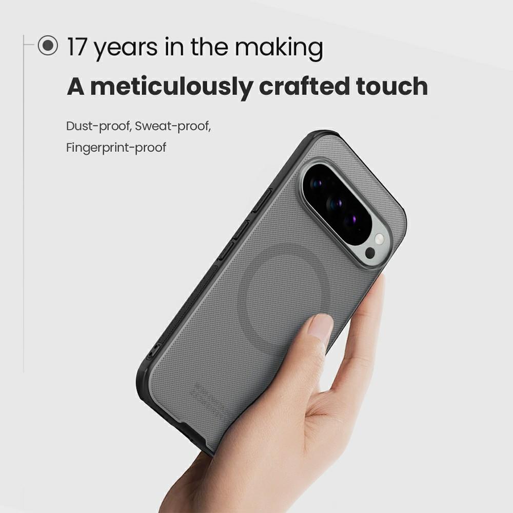 NILLKIN Super Frosted Shield Pro do Google Pixel 10 Pro XL Magnetyczne Etui Matowe PC TPU Przezroczyste Czarne Tylna Pokrywa Telefonu