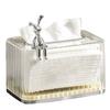 Tissue Box Holder Large Opening Auto Lifting Spring Home Tissue Dispenser for Bathroom Vanity