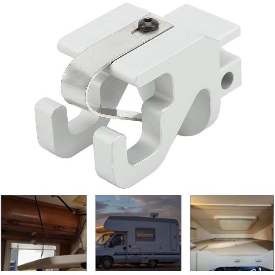 RV Awning Lower Rafter Claw, 2 Pcs RV Awning Rafter Rivet Heavy Duty Satin Aluminum Bracket for RVs Sunchaser II Awning
