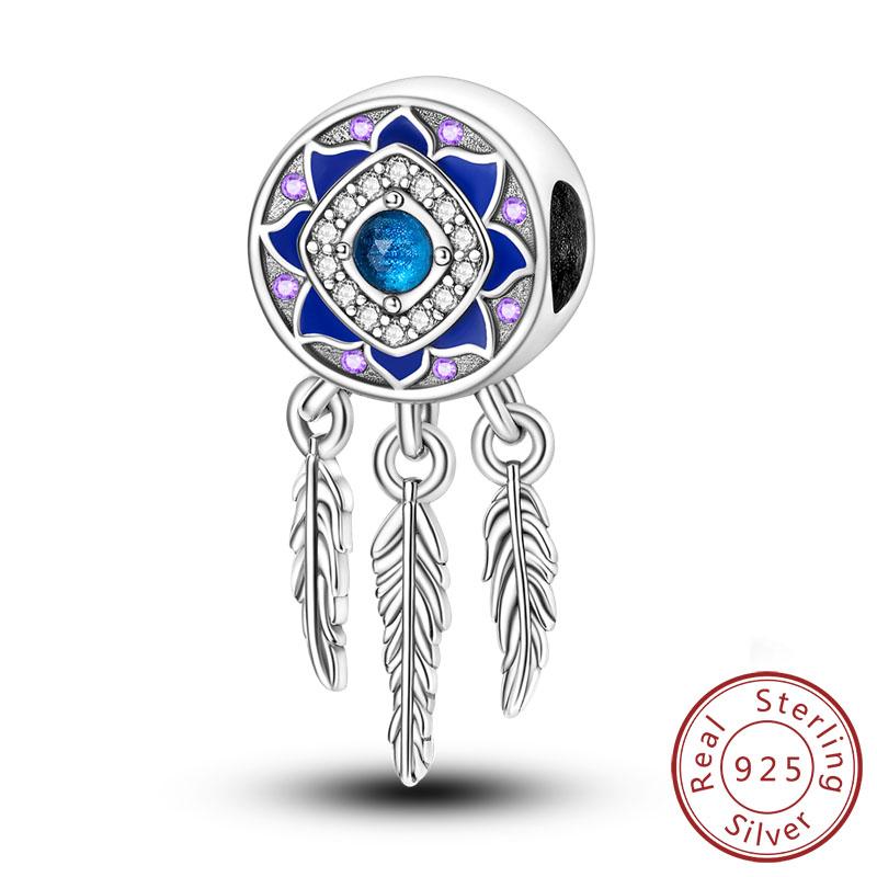 Originale Kupferanhänger Perlen Anhänger Bunte Traumfänger Glücksbringer Passend für Armbänder Halsketten Frauen DIY Schmuck