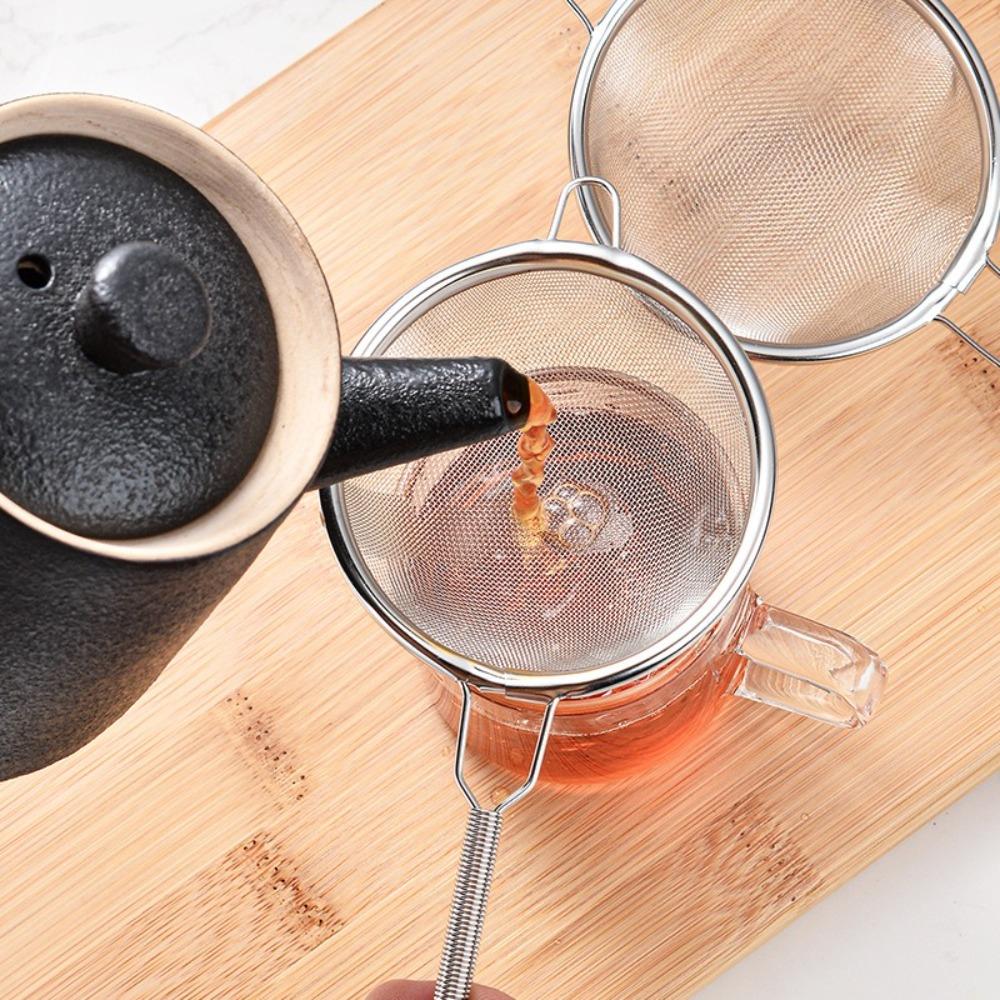 Edelstahl Draht Feines Sieb Mehl Sieb Drahtgeflecht Filter Tragbar Lebensmittel Mehl Sieb Küchenwerkzeuge Kaffee Matcha Pulver Filter