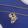 Myshape Tierkarte Löwe Giraffe Elefant Anhänger Edelstahl Halskette Mode für Herren und Jungen Ethnischer Schmuck Geschenk