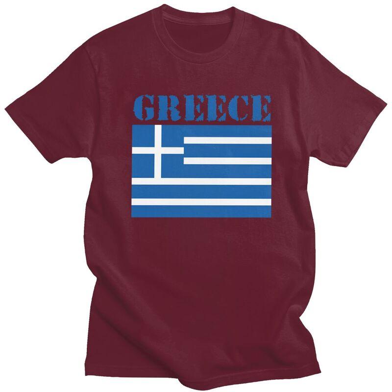 Lucky starfish Top Custom Griekenland Vlag T-shirt voor Mannen Korte Mouw T-shirt Cool T-shirt Losse Pasvorm Puur Katoen T-shirt Cadeau Idee 3XL