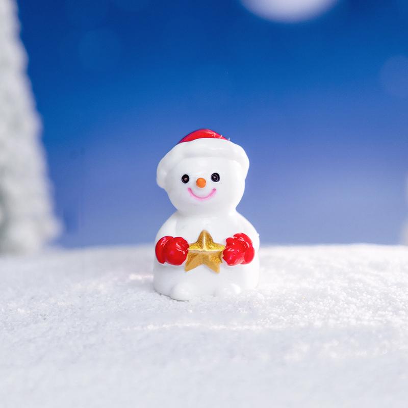 1PC Hand-Painted Holiday Decor Christmas Miniature Figurine Gifts Ornaments Art Crafts Multiple Options Available