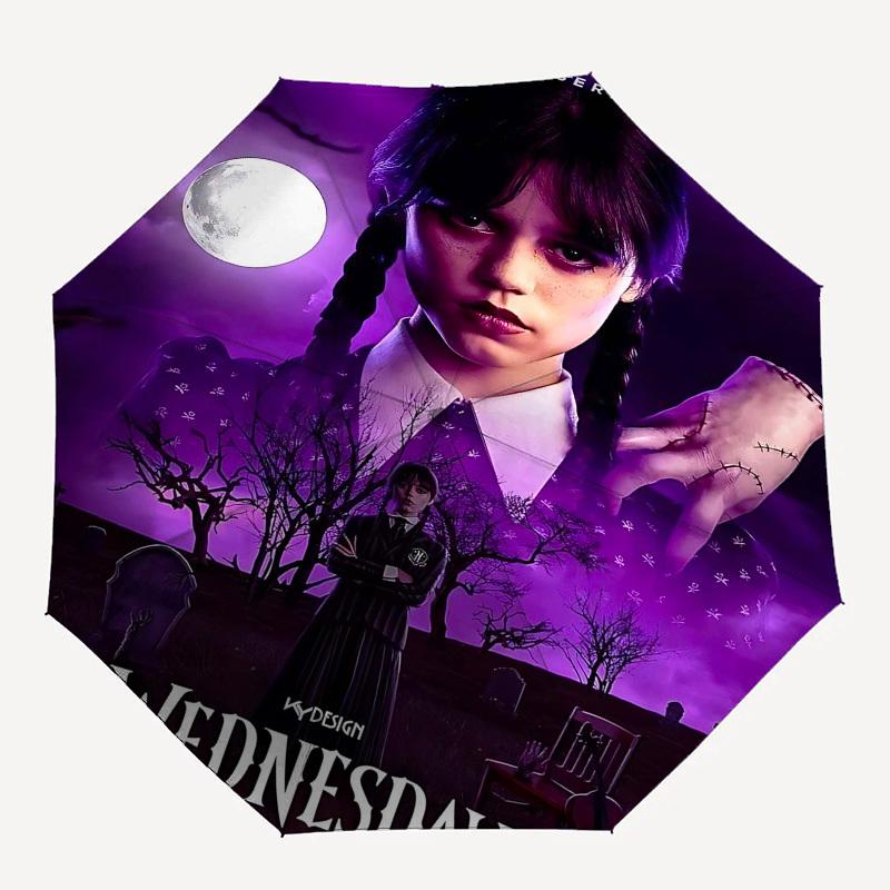 

1pc skull patternOpen/Close Umbrella-Windproof, Compact Travel Umbrella, Sturdy 8-Rib Shaft1077