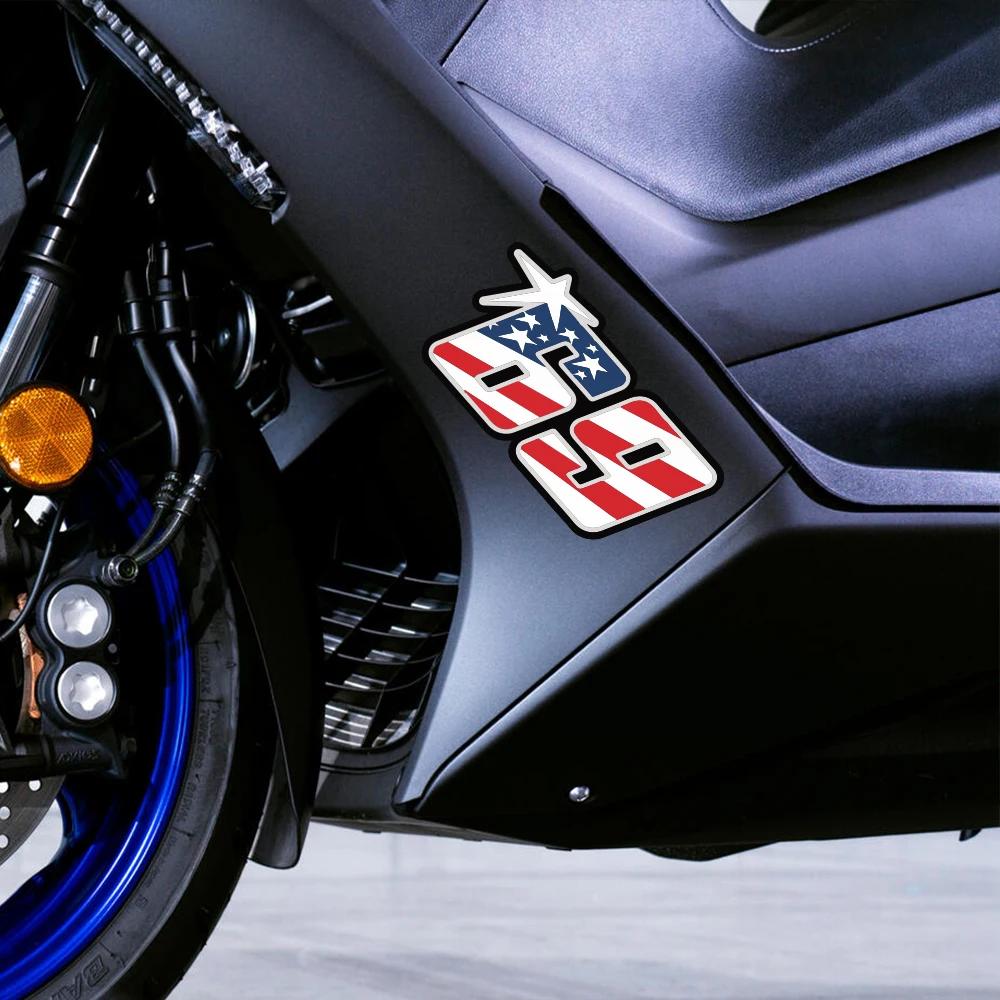 Motorcycle Stickers USA Flag Number 69 Decoration Fuel Tank Helmet Cover For Honda SP 125 Shine Hero Motor Yamaha Bajaj Kawasaki