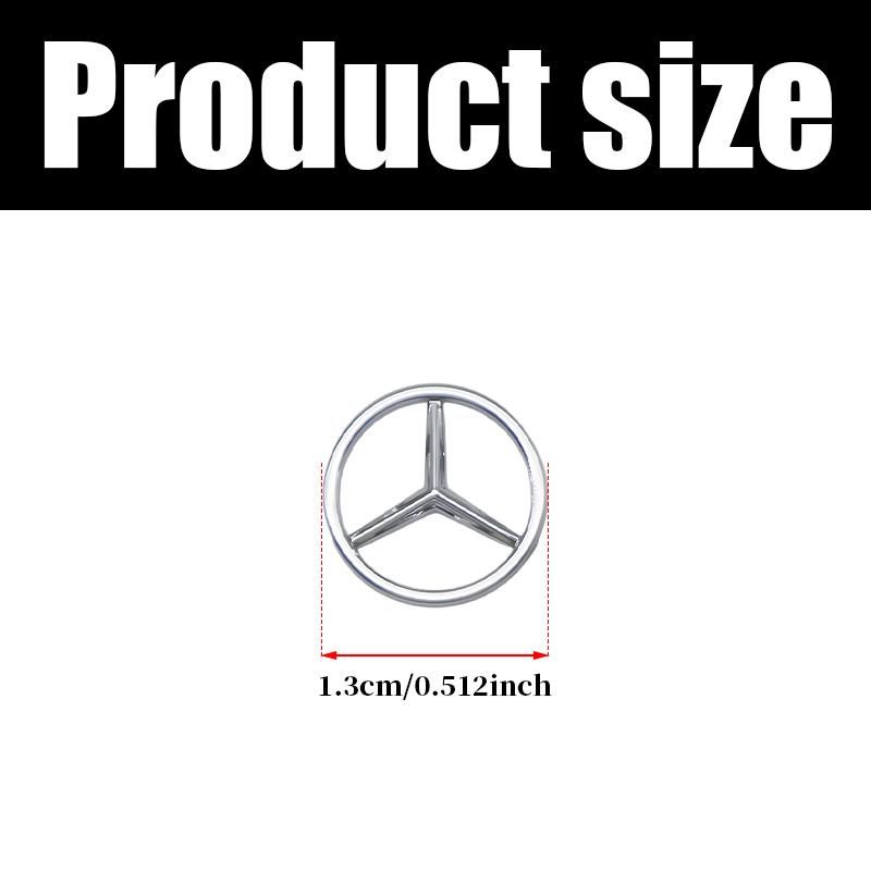 13mm Car Key Emblem Stickers Accessories For Mercedes Benz AMG E S C A B Class GLE GLS CLS GLC CLA GLA GLK GLB W205 W221 W177