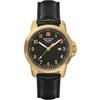 Leader Ladies Leather Strap Black Dial Quartz 7711.1517 100M Women's Watch