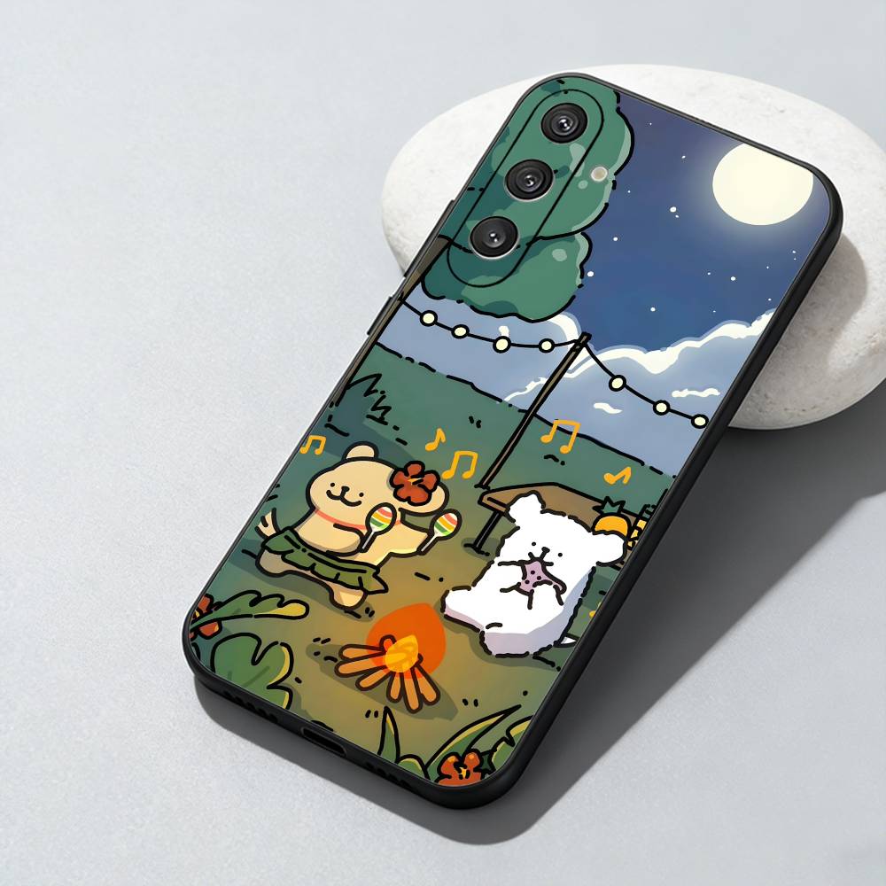 Cartoon Line M-Maltese Dogs  Phone Case For Samsung Galaxy A73,A72,A71,A70,A52,A51 Others Soft Black Cover