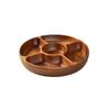Yuyi Angel Wooden 5-Compartment Round Serving Tray