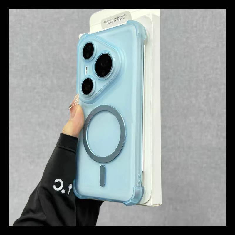 Four Corners Anti-shock PC Hard Case For Pura 80 Pro Plus Wireless Charge Translucent Cover For Pura 80 Ultra 70 Pro+