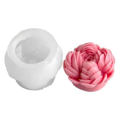 Peony Flower Candle Molds Casting Molds Silicone Mould Ornament Molds Plasters Molds Epoxy Resin Molds