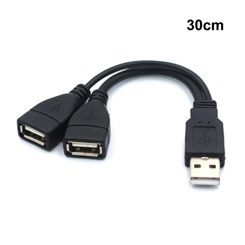 USB 2.0 Splitter Y Cable 1 Male to 2 Female Extension Cord Power Adapter Converter for PC Car Data Transmission Charging Cable