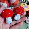 Crochet knitted Mushroom Hair Clips Sweet Cute Hair Barrettes Hairpin Decoration