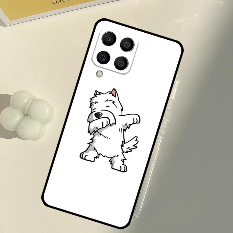 Cartoon Westie Dog For Samsung Galaxy M31 M16 M11 M21 M13 M33 M35 M53 M55 M15 M14 M34 M54 M12 M32 M52 M06 Case