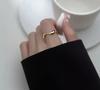 VENTFILLE   CopperBlack Zircon Wheat Ears Leaf Ring for Women Girl Gift Double Layer Simple Jewelry Dropshipping