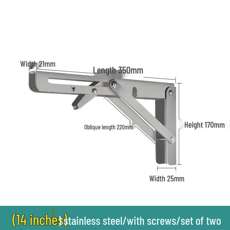 Stainless Steel Foldable Wall-Mounted Triangular Support Bracket