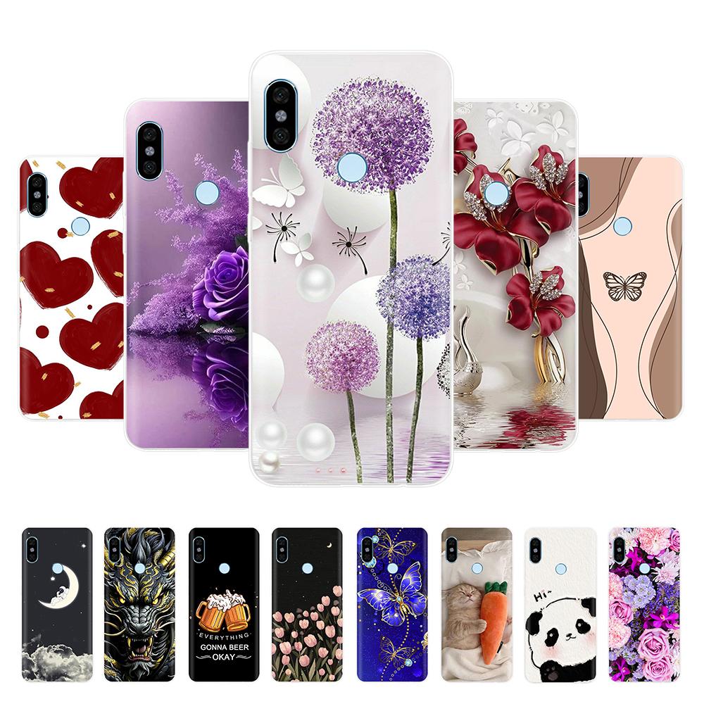 For Redmi Note 5 Note5 Pro Protective Shell Soft Silicone Phone Case Cartoon Painted Back Cover For Redmi Note 5 6 Pro Fundas
