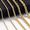 High Quality 2/3/4/5MM Classic Twisted Rope Chain Stainless Steel Necklace No Fade Fashion Jewelry Accessories For Men Women