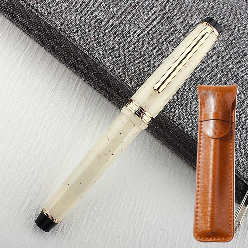 JinHao 82 Fountain Pen Transparent Fluorescent Blue Ink Pen EF F M Nib Business Stationery Office School Supplies Pens