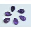 8X12MM Natural Amethst Ring Size Pear Cabochon Loose Gemstone 6Pcs Lot 20Cts A-437