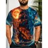 Sommer Herren 3D-Druck Rundhals-T-Shirt