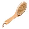 AISHU Wooden Bath Brush for Dry Brushing | Natural Boar Bristles with Contoure Angled Wooden Handle | Dry Brushing Removes Dead Skin and Stimulates