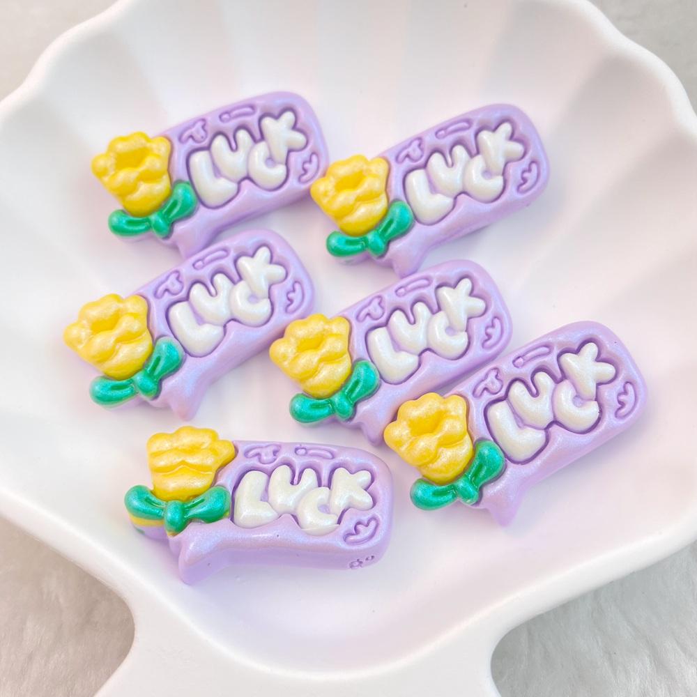 

10Pcs New Cute Cartoon Alphabet Plaque Series Flat Back Resin Cabochons DIY Jewelry Craft Decoration Accessorie