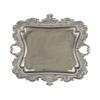 Decorative Jewelry Storage Tray in Resin with Vintage Styling, Raised Border, and Side Handles for Dresser or Entryway Use
