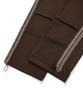 Nombeule Premium Side Embroidery Line Wide Track Pants [Brown]