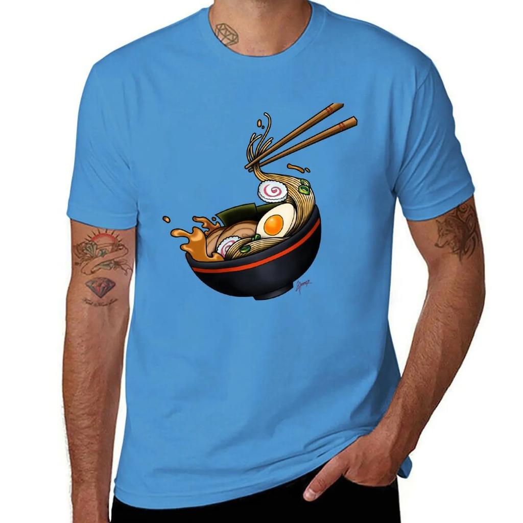 Ramen Bowl TShirt street wear animal prinfor boys vintage luxury clothes men