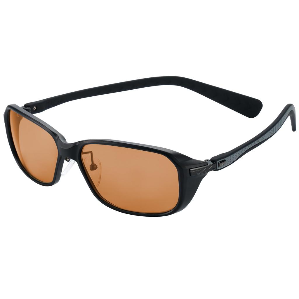 Zeque TIDA Polarized Sunglasses in Matte Black and Luster Orange F-2181