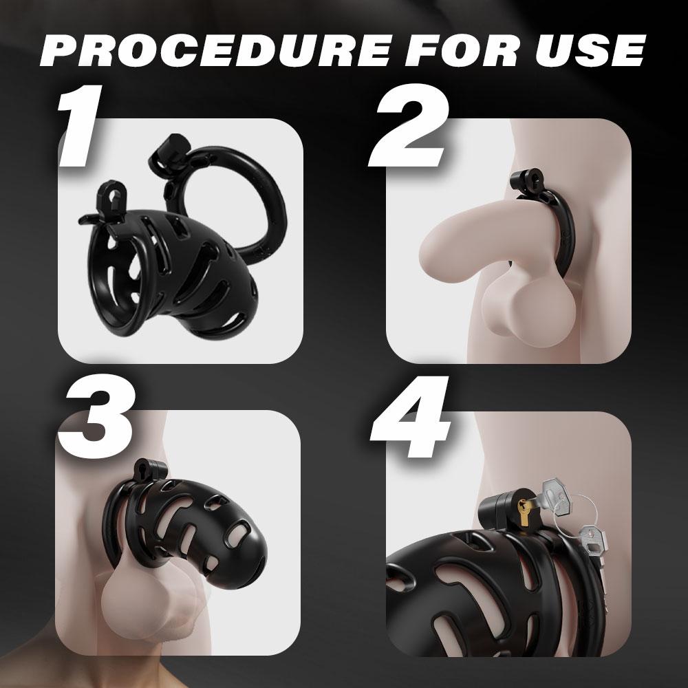 Chastity Cage Male Sex Toy Penis Restraint Set Male Penis Erection Control Device Male Chastity Lock Transgender Disguise