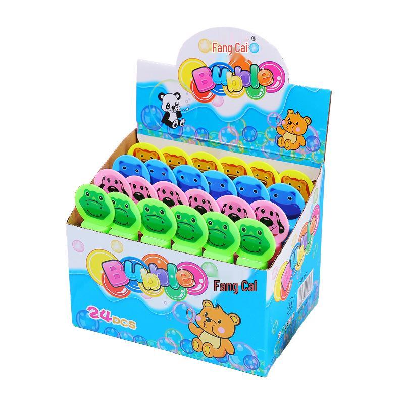 Mini Animal Bubble Wand Toy - Portable Bubble Blower & Solution for Kids