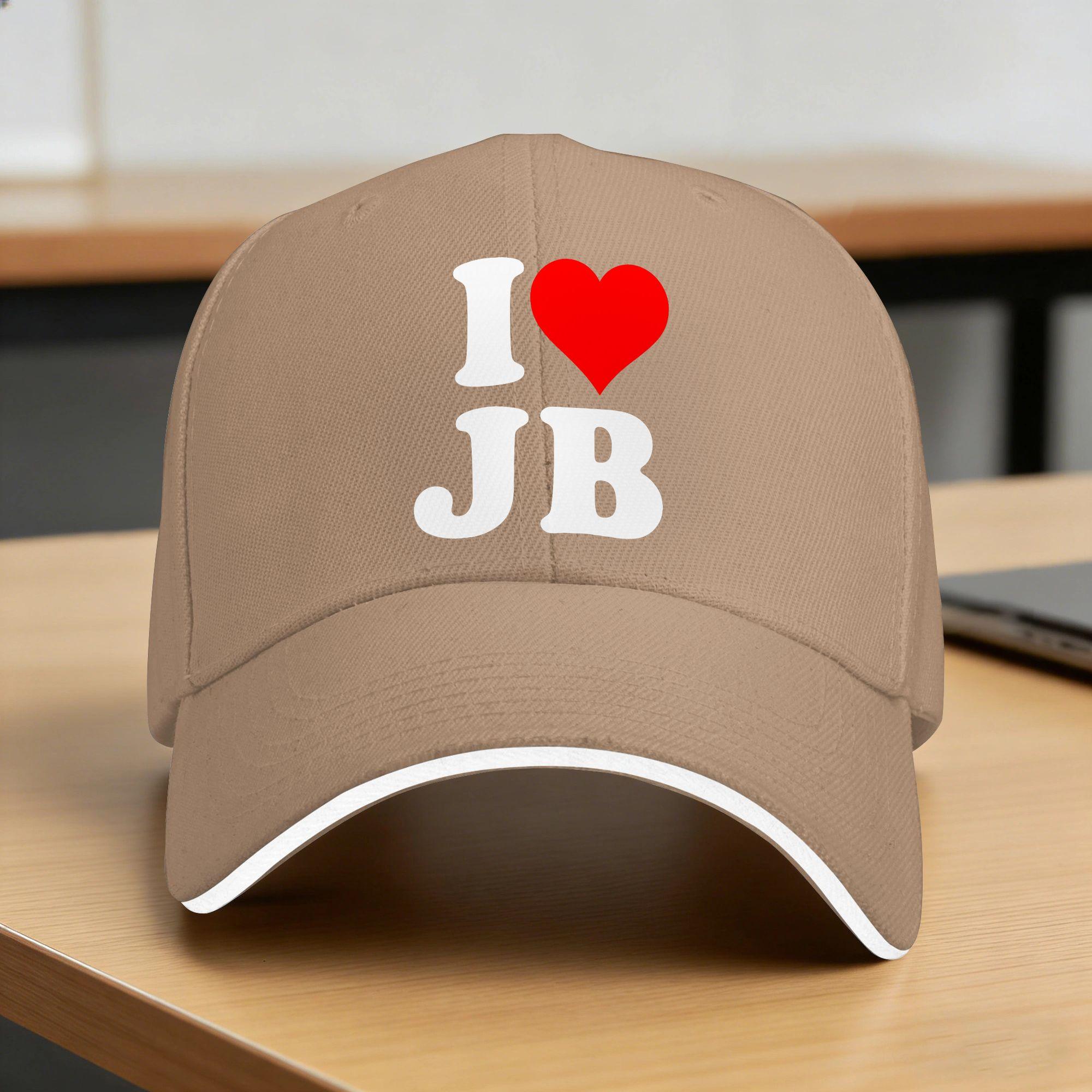 YIRAN Dayang hat Ik Hou Van Jb Hart Honkbalpet Buiten Sport Dropshipping Hip Hop Hoeden Koppel Vrouwen Straatstijl Custom Doe-het-zelf Honkbalpetten One Size
