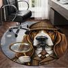 Sherlock Victorian Mystery Round Rug for Livingroom,Bedroom, Palyroom, Chair Rug, Area rug, Circle Carpet, Large Size Fan Christmas gift