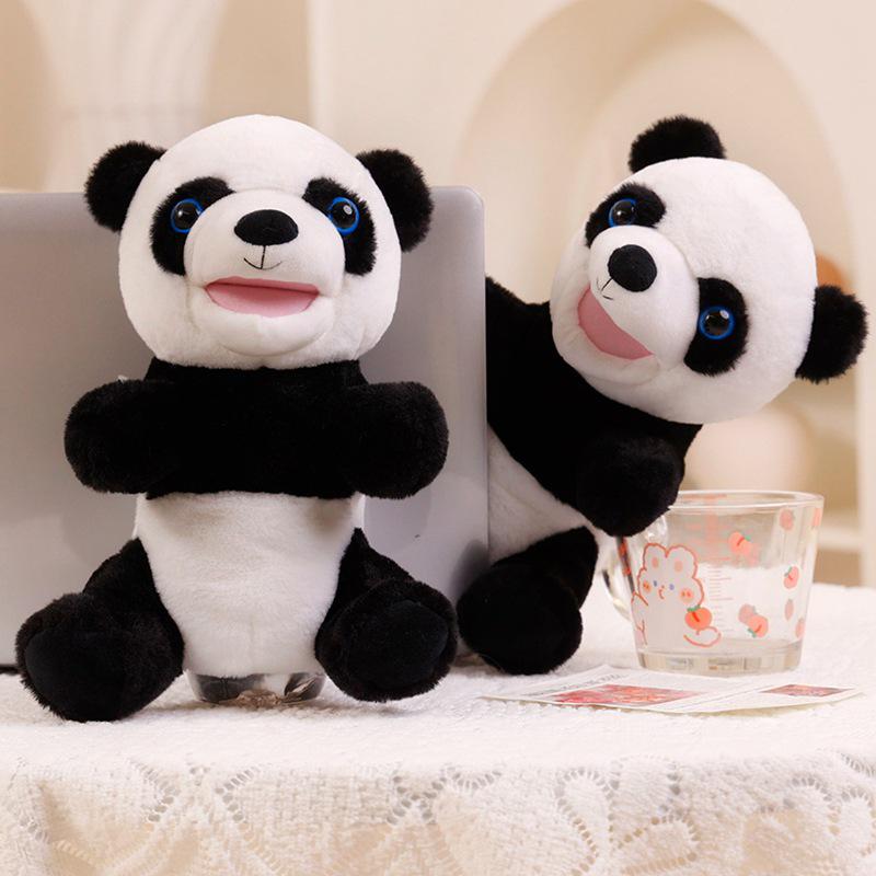 Panda Cartoon Hand Puppet Plush Toy for Parent-Child Interaction and Early Education