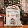Personalized Linen Santa Fairy Sack Santa Sack Magical Fairy Christmas Stocking Merry Xmas Eve Holiday Baby Shower New Year Gift