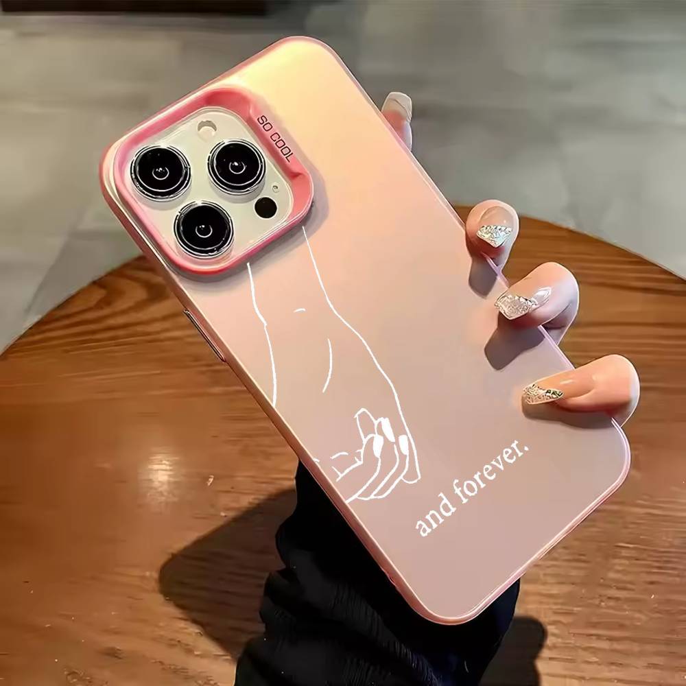 C-Couple love wallpapers Phone Case Color Silver Shell For IPhone 17 16 15 14 13 12 11 Pro Max Plus