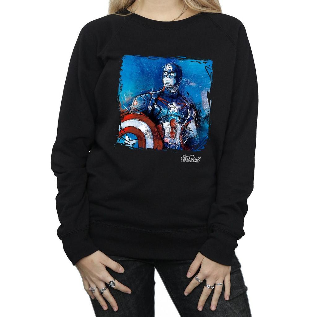 Marvel Womens/Ladies Captain America Art Sweatshirt